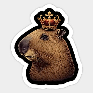 King Capybara Sticker